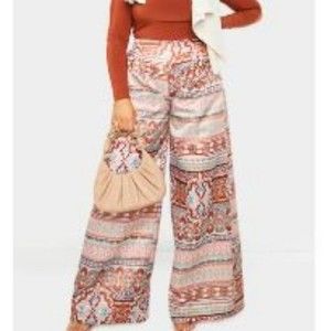 Prettylittlethings Paisley Print Wide Leg Pants